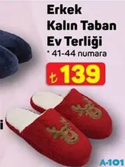 ERKEK KALIN TABAN EV TERLİĞİ fiyat ve kampanya bilgisi